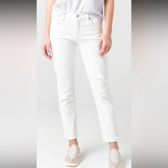 Agolde Denim - AGOLDE The Mid Rise Toni Straight Leg Jean White (Glowed) Size 26